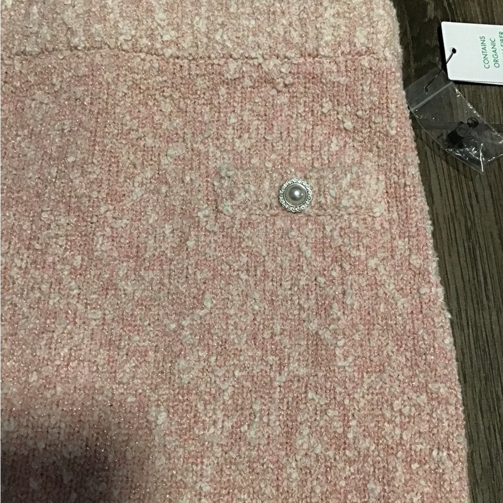 NWT! Guess Blush Pink Tweed Pencil Skirt - Picture 3 of 7